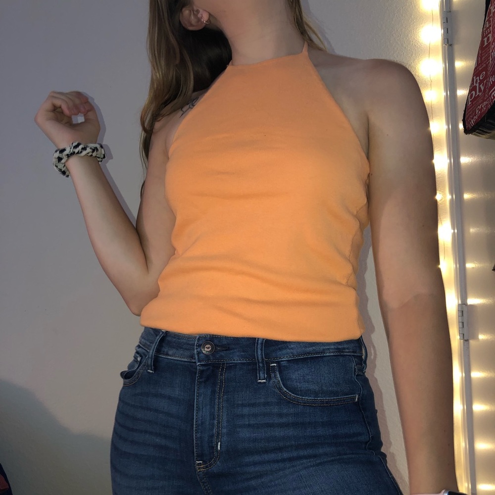 Orange Halter Top